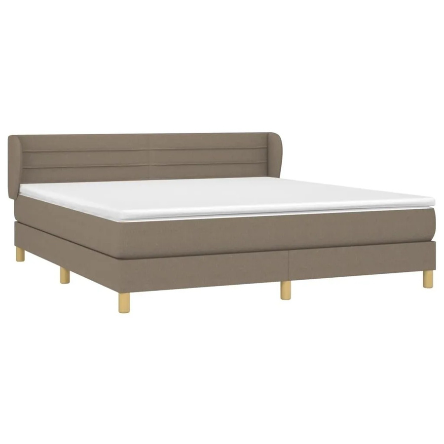 vidaXL Boxspringbett mit Matratze in Beige, Hybrid-Design mit Taschenfederkern, B/T/H: 160 x 200 x 163 cm - Bild 2