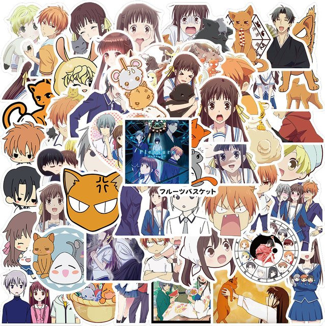 FANLU Anime Obst Korb Aufkleber, 100-teiliges Set - Bild 1