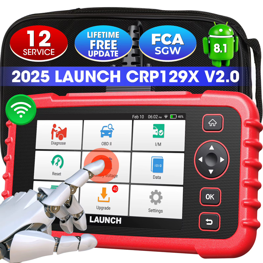 LAUNCH CRP129X V2.0 Auto-Diagnosegerät in Rot mit 4-System-Check für Motor, ABS, SRS und Getriebe, OBD2 Codeleser mit WLAN-Update - Bild 2