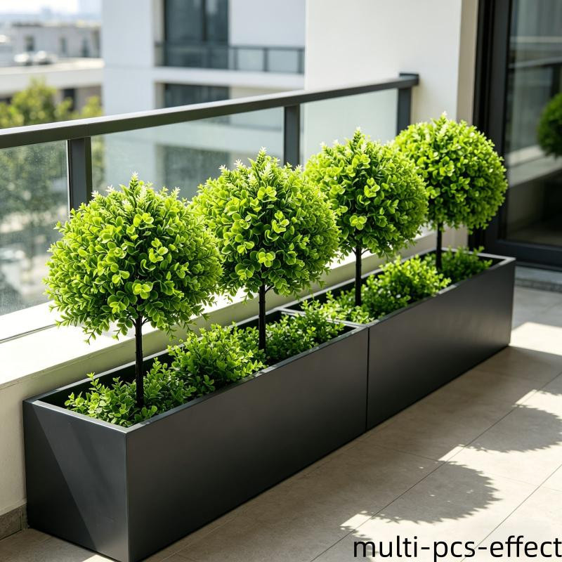 RunFree Buchsbaumkugel aus Kunststoff in Grün als künstliche Pflanze für Garten und Terrasse - Bild 6