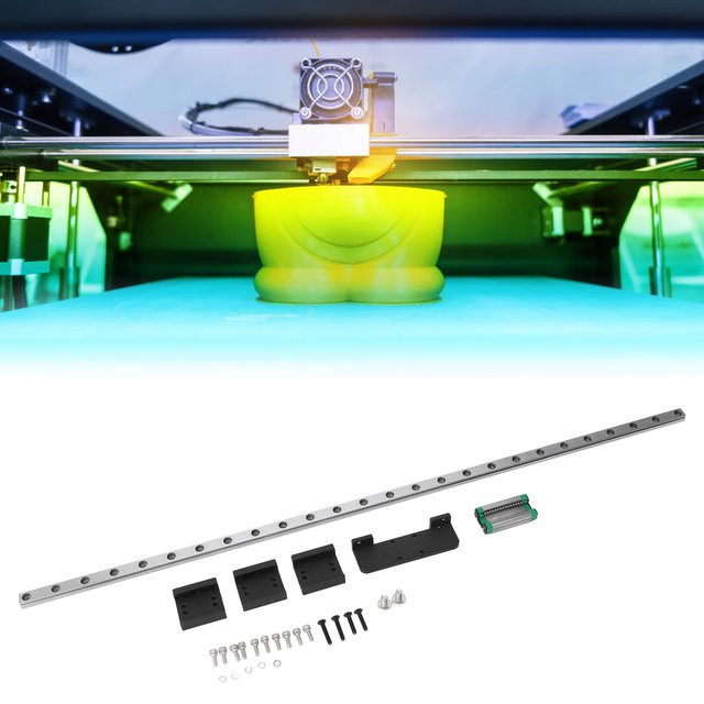 TOPINCN Linearschiene für 3D-Drucker Neptune 3 Max und 4 Max, X-Achse, Cr-Stahl mit hohem Kohlenstoffgehalt, Silber - Bild 1