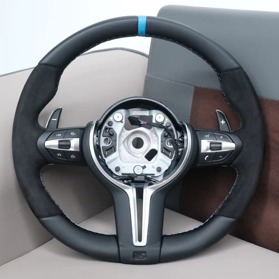 COIKA Lenkrad aus Leder in Schwarz für BMW E90 E87 E83 E92 E84 E70 E71 F20 F23 F30 F34 F10 F25 F48 F15 Upgrade - Bild 2