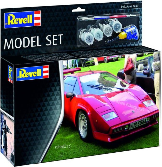 Revell Lamborghini Countach LP500S, Model Set, 1:24, Grau, Rot - Bild 3