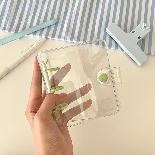Transparentes PVC-Fotoalbum mit 3 Ringen für extra große K-Pop Fotokarten und Sammlerstücke - Bild 1
