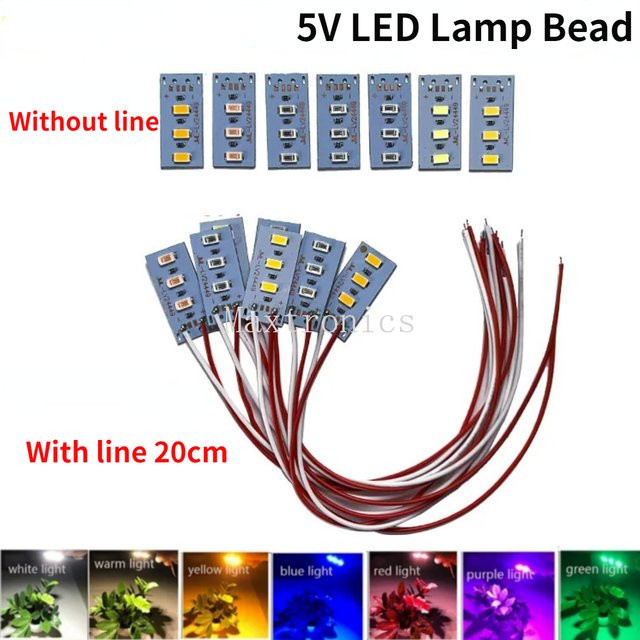 10er Set SAGE LU MEI LED SMD 1,5 Lampen mit 5V, Multicolour RGB in Rot, Lila, Gelb, Grün, Blau und Warmweiß - Bild 1