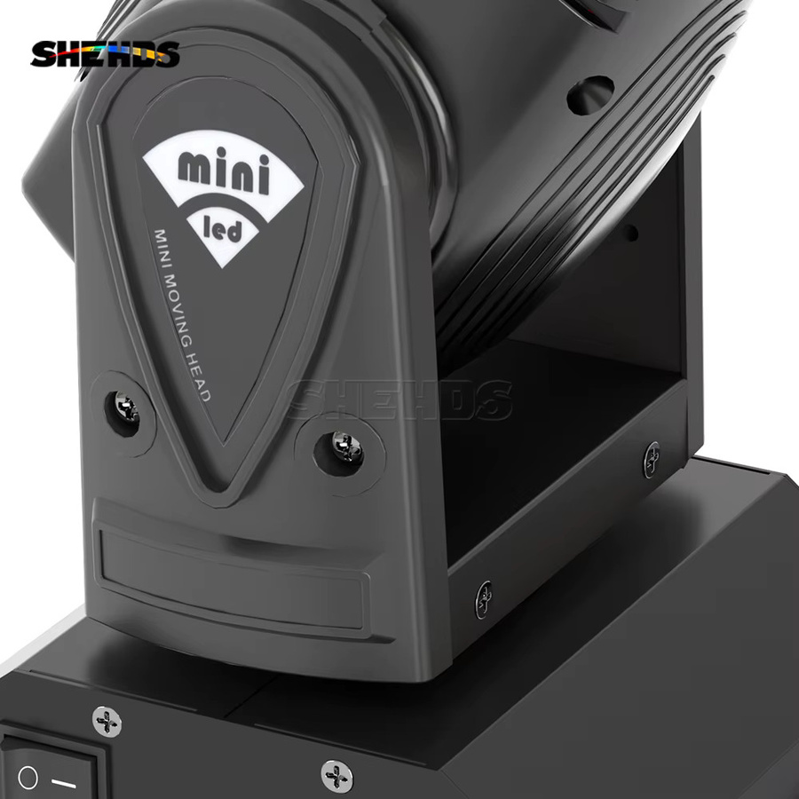 SHEHDS Mini RGBW LED Moving Head Spot Beam 10W in Schwarz für DJ, Party und Bühnenbeleuchtung - Bild 3