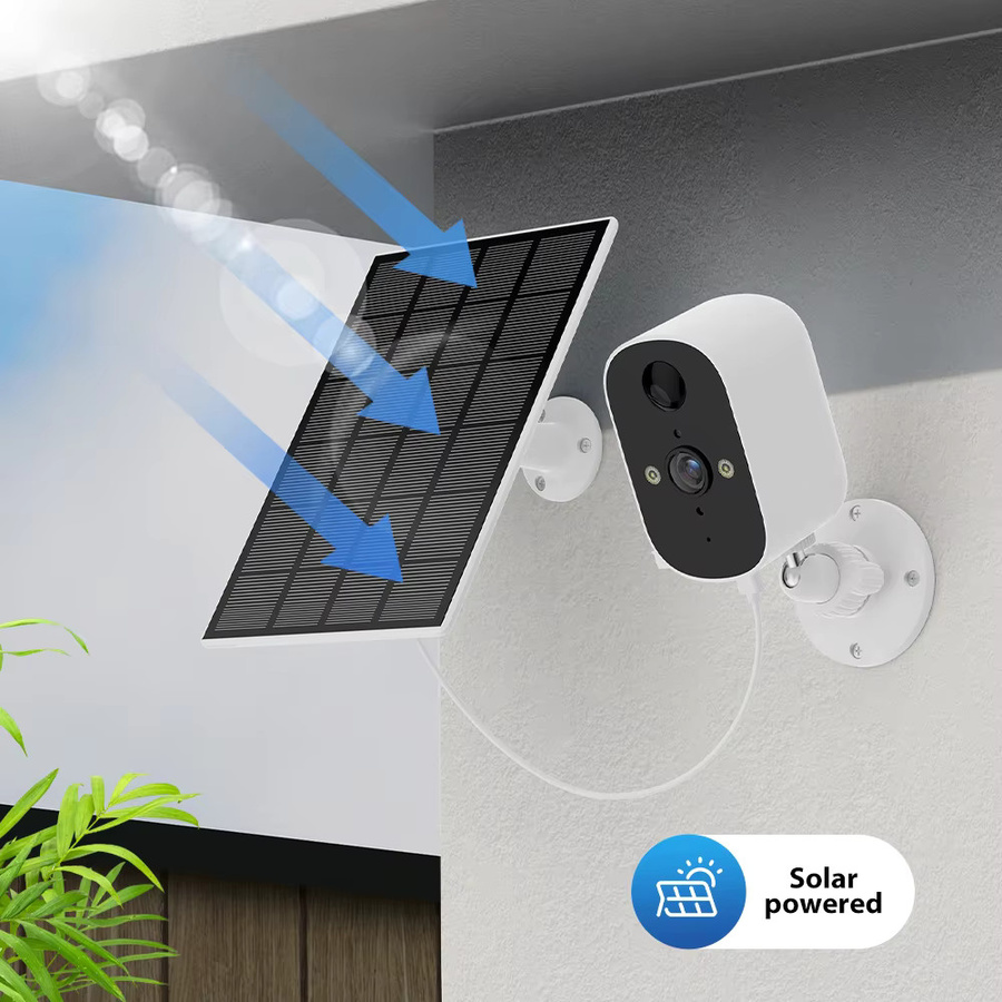 Woolink 3MP Batteriebetriebene Kabellose WLAN Heimsicherheitskamera für Innen- und Außenbereich, IP-CCTV-Kamera in Weiß - Bild 2