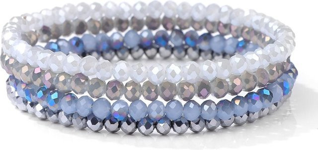 Armband Set, Kristallglas, Bunt, 19cm, Damen - Bild 1