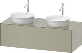 Duravit Waschtischunterschrank White Tulip in Weiß mit integrierter Beleuchtung, Wandmontage, Breite: 130 cm, Tiefe: 55 cm, Höhe: 40,8 cm - Bild 1
