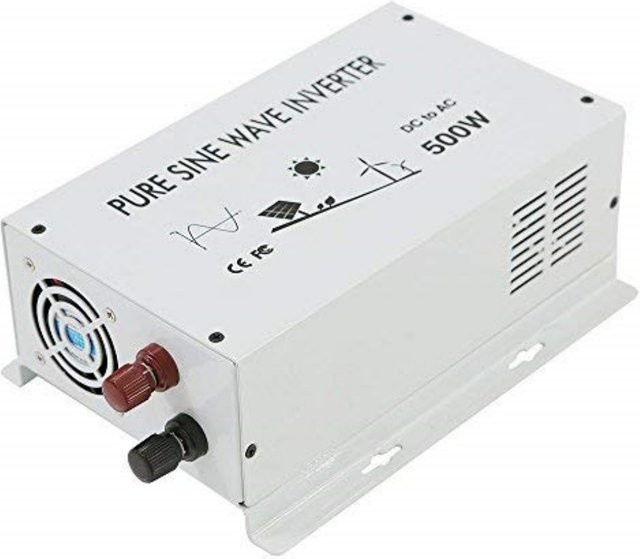 500 W Sinus-Solar-Wechselrichter mit LCD-Display, DC zu AC Konverter für 12 V, 24 V, 36 V, 48 V auf 100 V, 120 V, 230 V - Bild 1