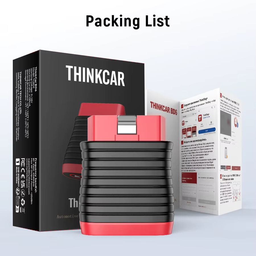 Thinkcar BD6 OBD2-Scanner Bluetooth System-Diagnosetool mit 5 Reset-Funktionen und lebenslangem kabellosem Auto-Codeleser für Android und iPhone inklusive VS und BT200 - Bild 4