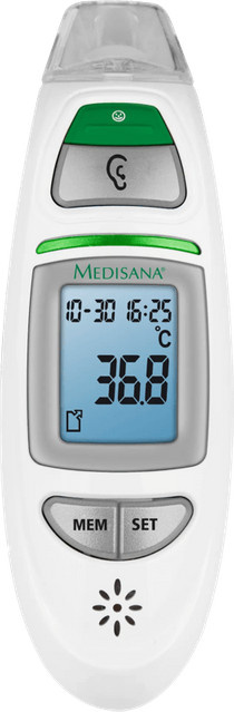 Medisana TM 750 Infrarot-Multifunktions-Thermometer 6in1 in Weiß für Stirn- und Ohr-Messung mit Fieberalarm und 30 Speicherplätzen - Bild 1