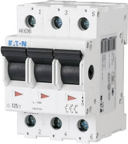Eaton Hauptschalter IS-80/3 3polig 80 A mit 3 Öffnern und 3 Schließern 240 V/AC in Schwarz und Weiß - Bild 1