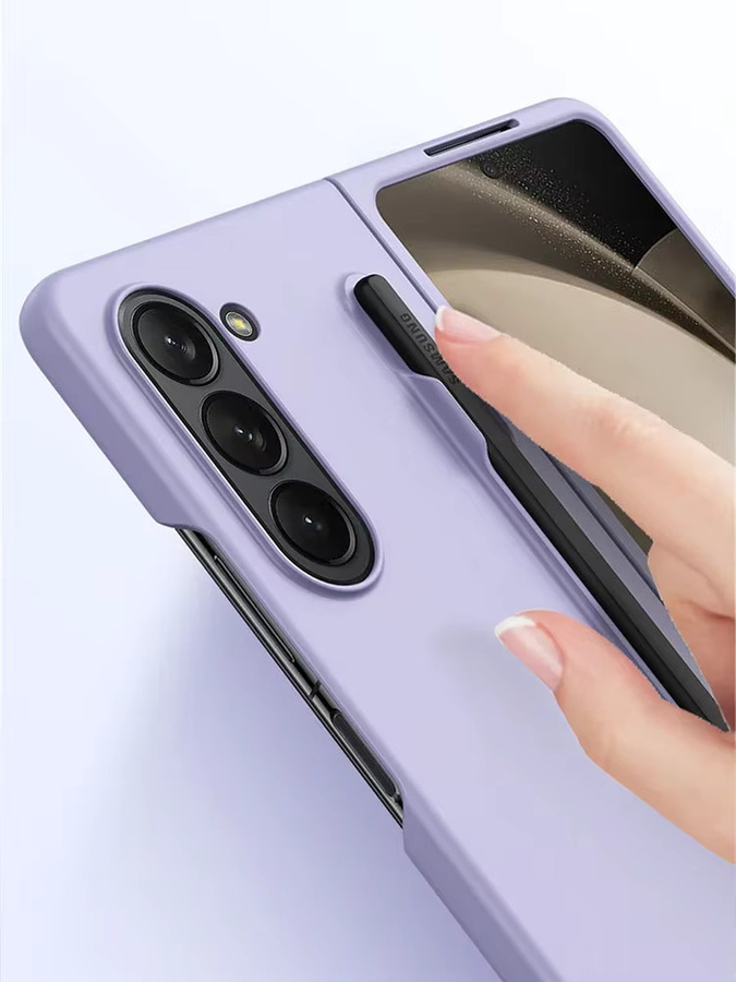 Schlanke und hautfreundliche Schutzhülle für Samsung Galaxy Z Fold 8 Ultra 7 6 5 4 mit Stylus-Stifthalter in Schwarz - Bild 2