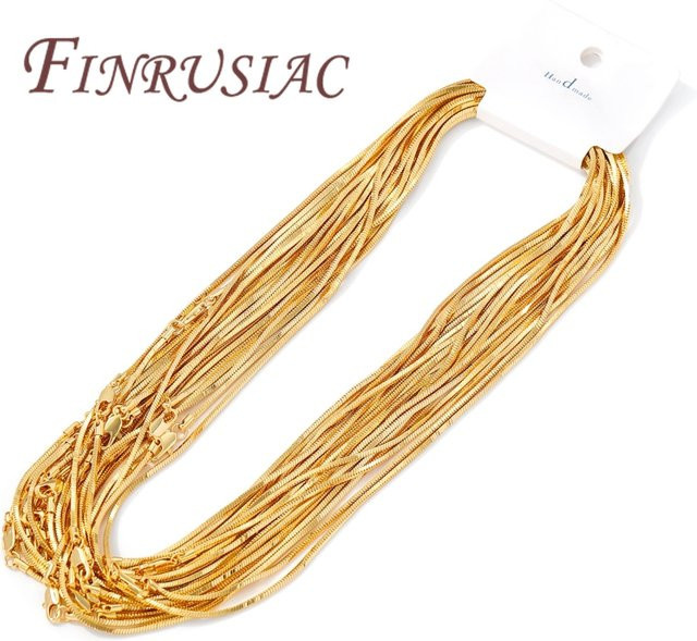 FINRUSIAC Halskette, 18 Karat vergoldet, Gold, Damen, ohne Stein - Bild 1