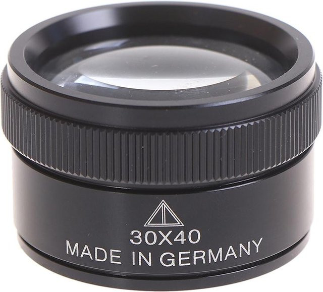 Messlupe 30x, 40mm, Schwarz, Blau - Bild 1