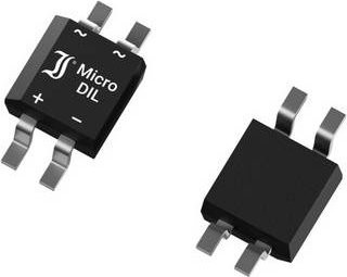 Diotec MYS380 Brückengleichrichter MicroDIL 800V 0.50A in Schwarz - Bild 1