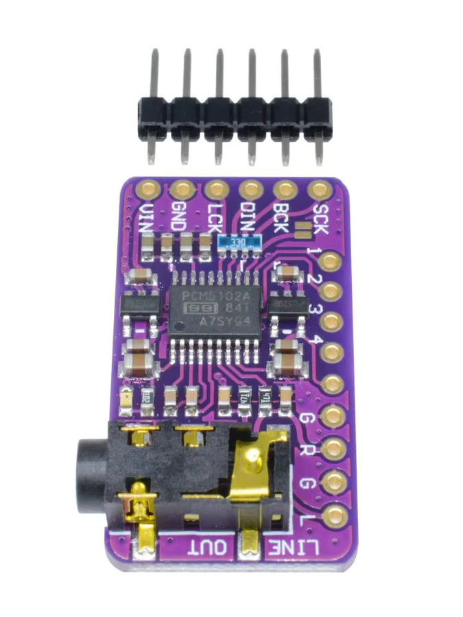 diymore PCM5102A DAC Decoder Modul I2S pHAT Digital Audio Sound Card für Raspberry Pi in Lila - Bild 3
