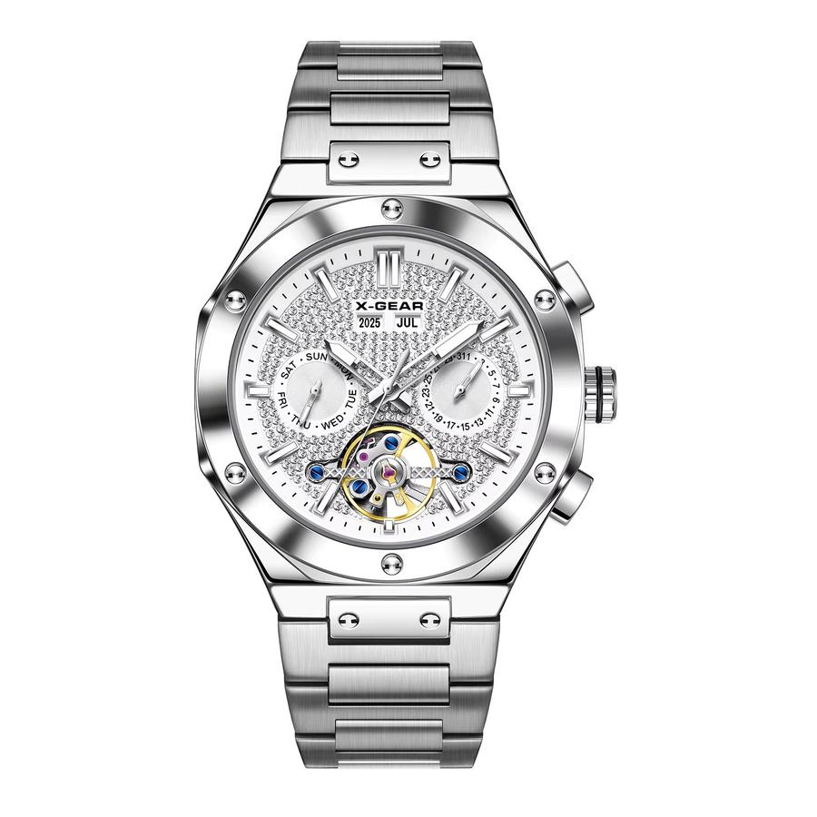 X-GEAR Armbanduhr, Automatik, Edelstahl, Diamant, Herren - Bild 5