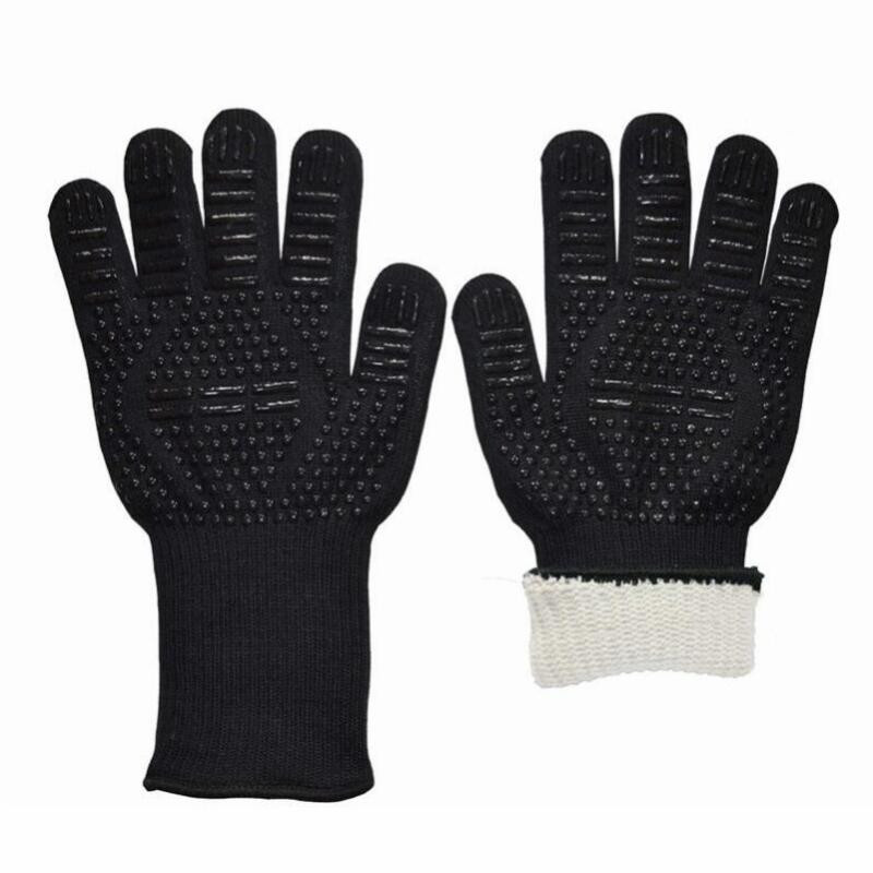 Hitzebeständige Grillhandschuhe von Yiran Furniture aus Silikon und Polyester für Küche, Smoker und Barbecue - Bild 2