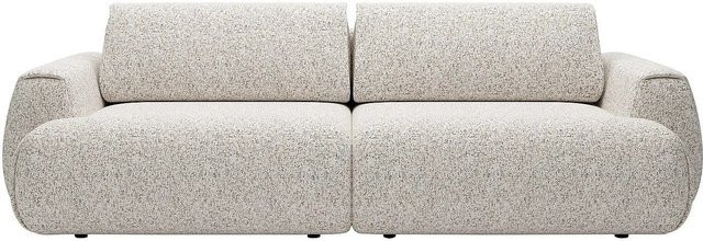 Vente-unique Schlafsofa Monelia in Lichtgrau mit Schlaffunktion und Auszugsschublade - Bild 1