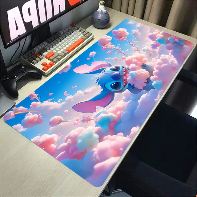 Potdemiel Anime Stitch Mauspad XXL Rutschfeste Schreibtischunterlage mit HD-Druck in Multicolour - Bild 1