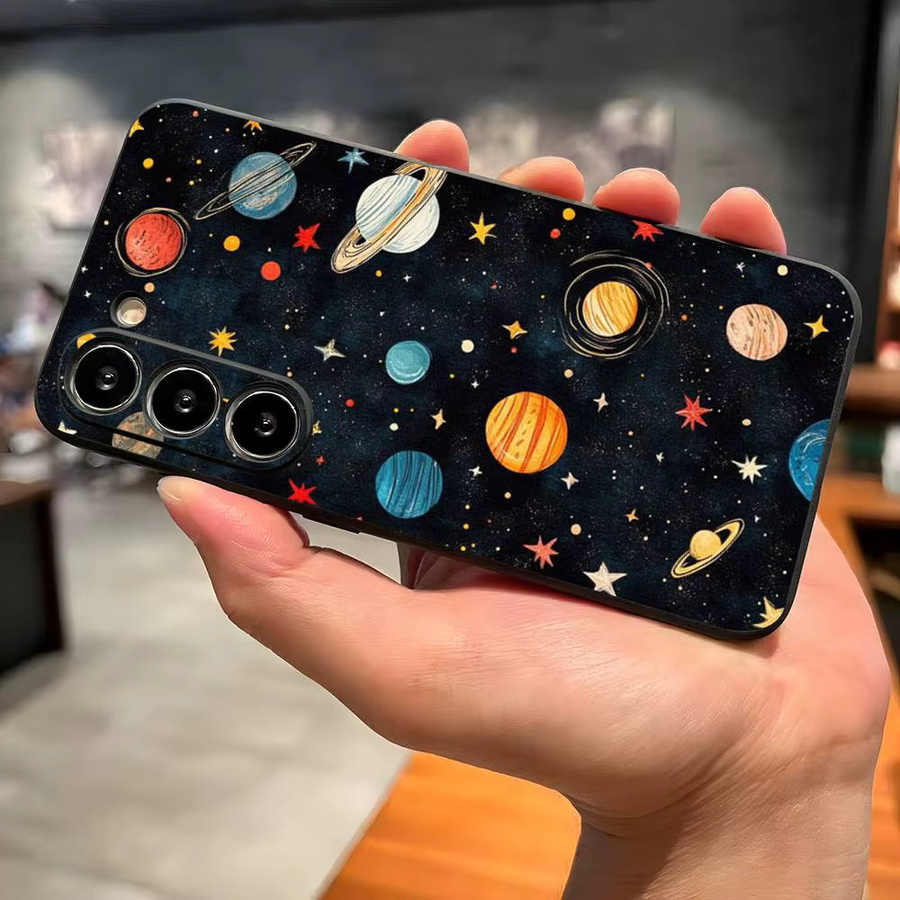 Handyhülle mit Sternenhimmel-Konstellation für Samsung Galaxy S25 S24 S23 S22 S21 S20 Ultra Plus FE Lite 5G, Schwarz/Mehrfarbig - Bild 6