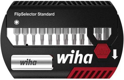Wiha Bit-Set FlipSelector Standard 13-teilig mit Innen-Torx und Torsionszone in Schwarz-Rot - Bild 1