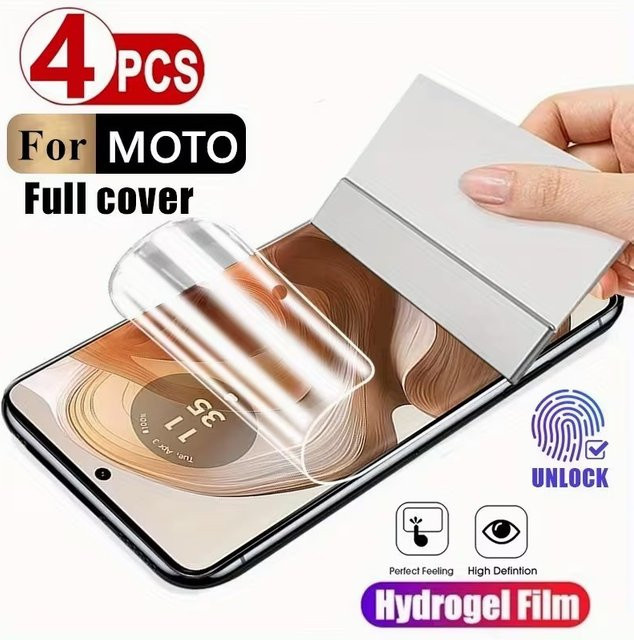 Hydrogel-Displayschutzfolie für Motorola Edge 50 Pro, 50, 70 Fusion, X50 Ultra, S50 Neo, G85 und G96, transparent - Bild 1