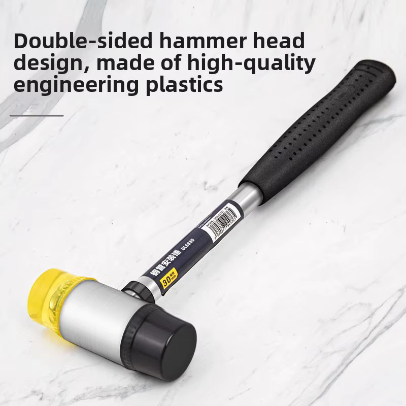 Deli Installationshammer aus Stahl mit Gummi-Schlaghammer und Holzring-Dorn-Größenmesser für Reparatur und Anpassung - Bild 3