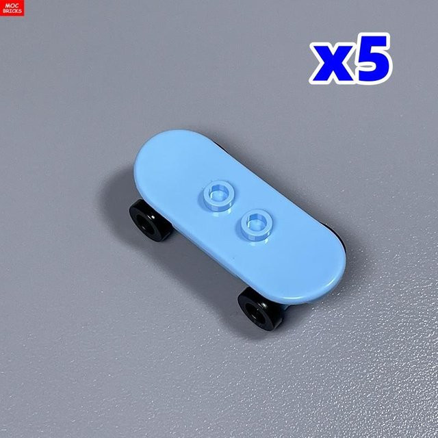LEGO MOC Steine Skateboard mit Rollenhalterungen, 5-teiliges Set - Bild 1
