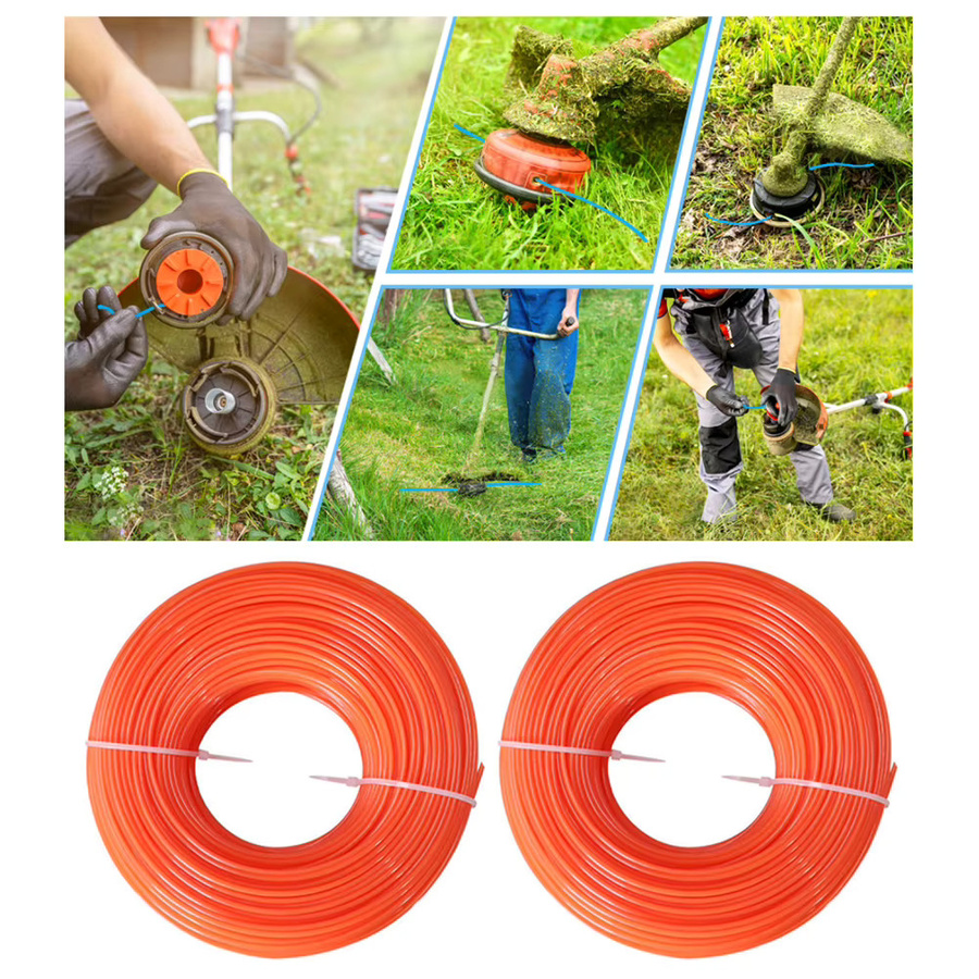 2 Stück VIBRATITE Nylon-Trimmerschnur Orange Rund, Durchmesser: 1,6 mm - Bild 2