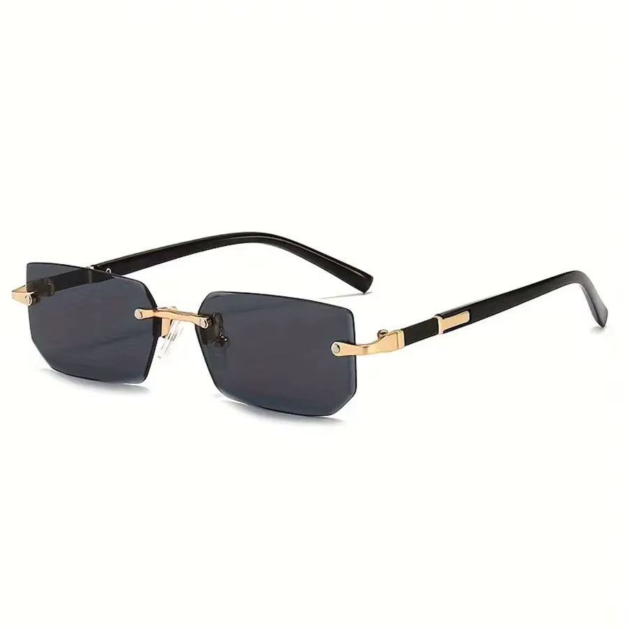 Hindfield Sonnenbrille, randlos, quadratisch, Unisex, schwarz - Bild 2