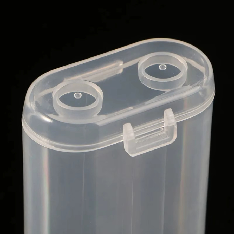 Transparente Batterie-Aufbewahrungsbox von ACRDDK mit 2 Fächern, tragbare und wasserdichte Batterie-Schutzhülle für die Organisation deiner Batterien - Bild 2