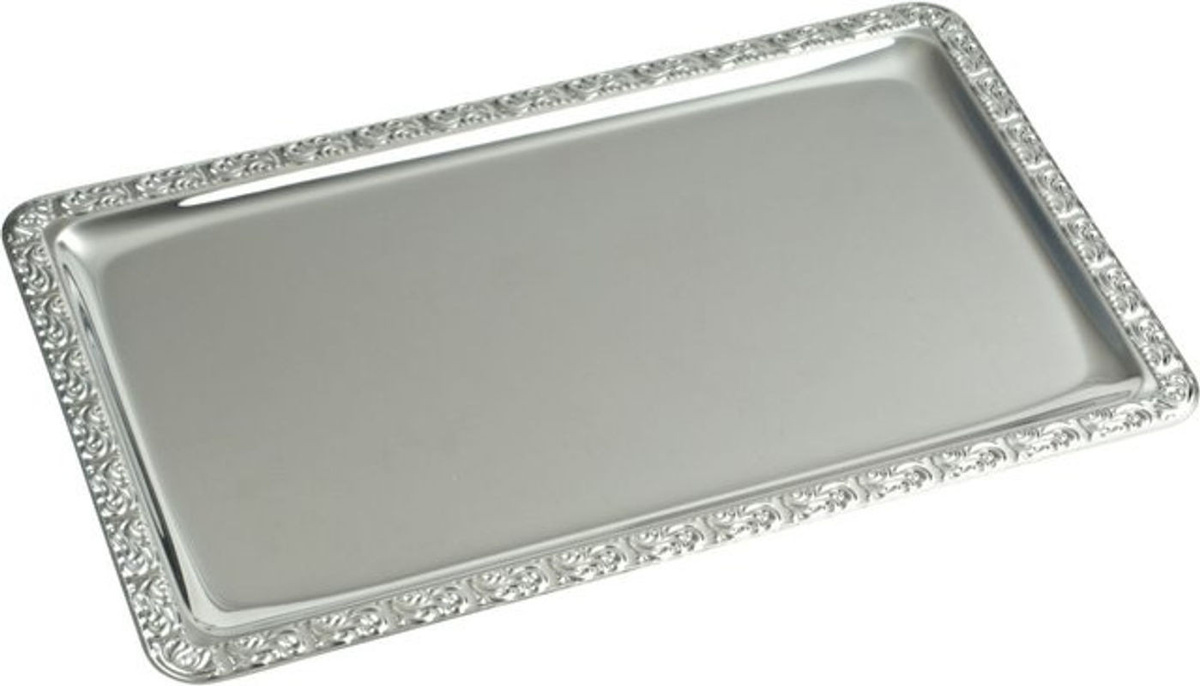 APS GN-Tablett Zierrand in Silber, rechteckig, Breite: 53 cm, Tiefe: 32,5 cm - Bild 1