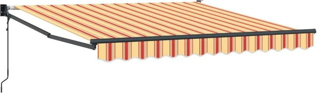 vidaXL Einziehbare Markise in Gelb und Orange aus Polyester und Aluminium, Breite: 300 cm, Tiefe: 250 cm - Bild 1