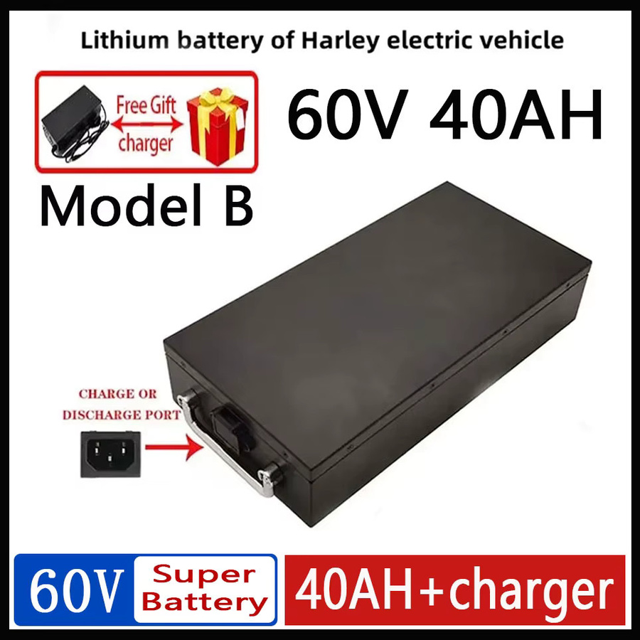 Lithium-Ionen-Akku für Harley E-Motorrad, 60V, Schwarz, mit integriertem BMS und 18650 Zellen - Bild 7