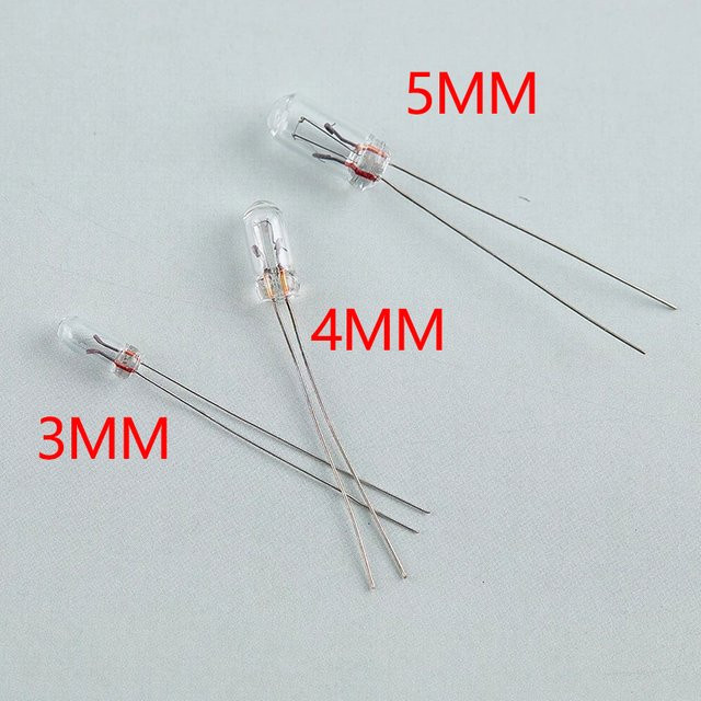 25 Stück Miniatur Glühbirnen Edison Filament 12 V transparent - Bild 1