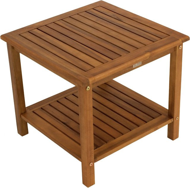 DEGAMO Beistelltisch ST. VINCENT aus geöltem Akazienholz in Braun, B/T/H: 50 x 50 x 45 cm - Bild 1