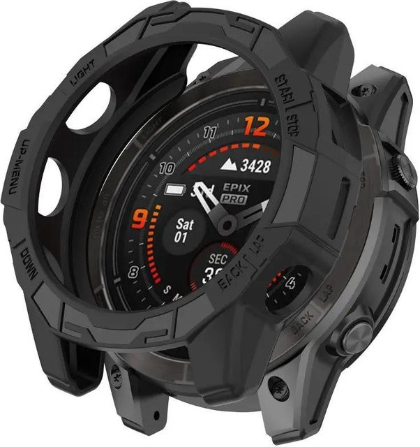 Schutzhülle Silikon, Schwarz, Garmin Epix Pro (Gen 2) 51mm 47mm 42mm - Bild 1