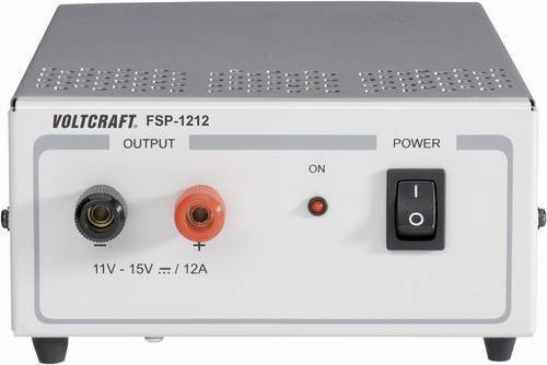 Voltcraft FSP 1212 Labornetzgerät in Grau und Stahl, Festspannung 11 - 15 V/DC, 12A, 180W, 1 Ausgang - Bild 1