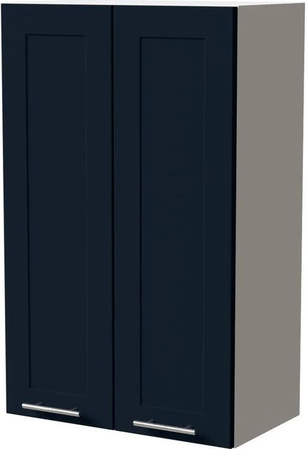 Feldmann-Wohnen Hängeschrank Oslo W4 Küchenschrank in Weiß und Indigo Matt, B/T/H: 60 x 32,5 x 96 cm - Bild 1
