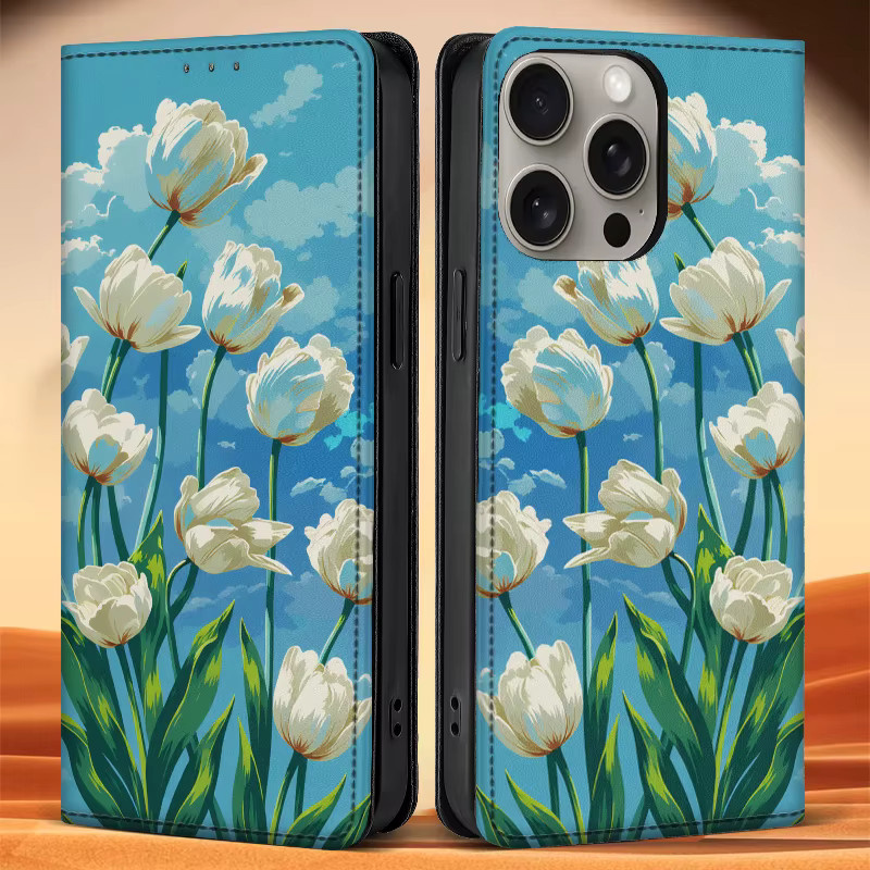 Modische Mini-Geldbörse Handyhülle aus PU-Leder für Samsung Galaxy S5 bis S26 Edge 5G FE Flip Ultra Plus in Lila oder Mehrfarbig mit Magnetverschluss - Bild 2