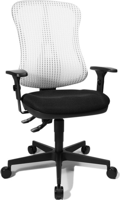 Topstar Drehstuhl Head POINT P mit Kopfstütze und Armlehnen in Schwarz und Weiß - Bild 1