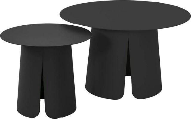 Lesli Beistelltisch-Set Oslo 2-teilig Anthrazit aus Aluminium - Bild 1
