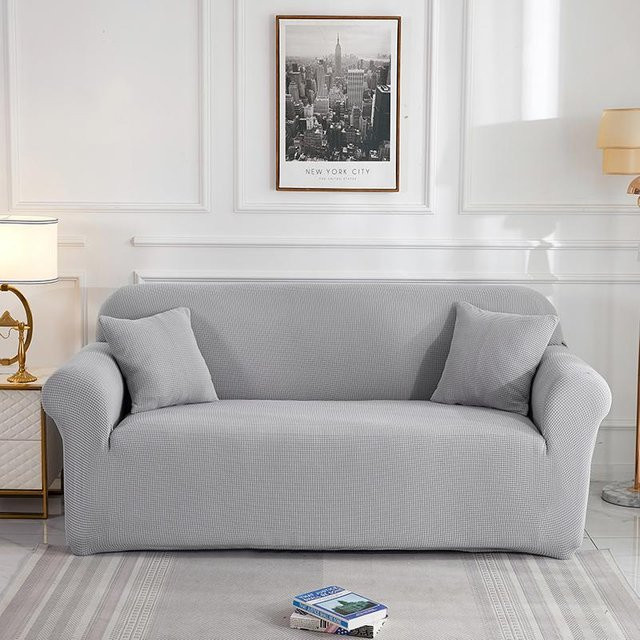 Hochelastischer Sofabezug Yiran Bag in Grau für 1-Sitzer, Schutz für Haustiere und Kinder, Breite: 90-140 cm - Bild 1