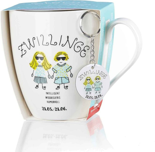 Ritzenhoff & Breker Jumbotasse Zwillinge Astro Weiß, 650 ml - Bild 1