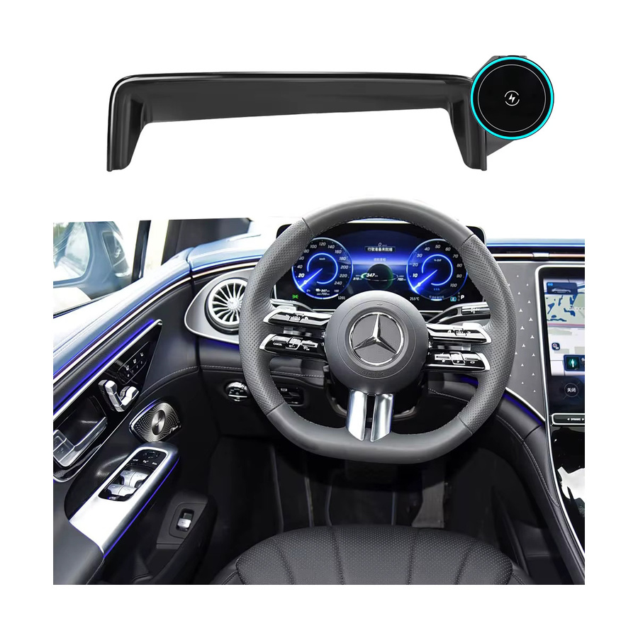DaleiPro Handyhalterung mit kabellosem Ladegerät für Mercedes-Benz EQE 350 (2023-2026) in Schwarz - Bild 2