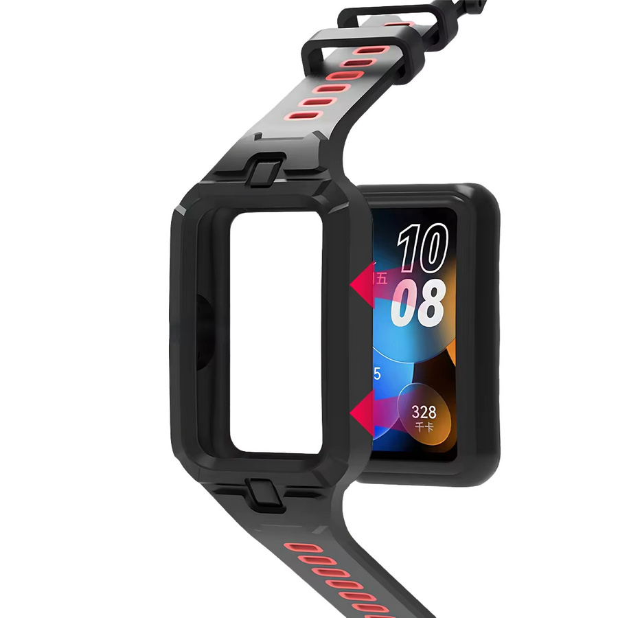 Huawei Ersatzarmband und Silikonhülle, Schwarz, Silikon - Bild 2