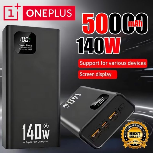 OnePlus Ultra-Kapazitäts-Powerbank mit 140W Schnellladefunktion und 50000mAh in Schwarz - Bild 1